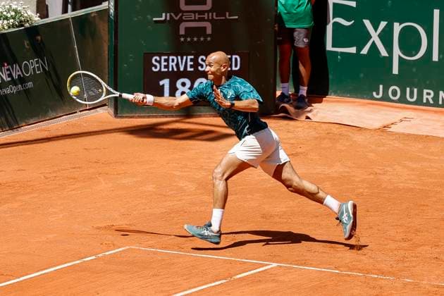 Sadio Doumbia (FRA) , Schweiz, Tennis, Gonet Geneva Open ATP, Tennis Herren 250), Final Doppel,2025, Ariel Behar (URU) Joran Vliegen (BEL) vs. Sadio Doumbia (FRA) Fabien Reboul (FRA), 24.05.2025, Parc des Eaux-Vives, Genf, Schweiz Genf Parc des Eaux-Vives Genf Schweiz Copyright: xGrantxHubbsx