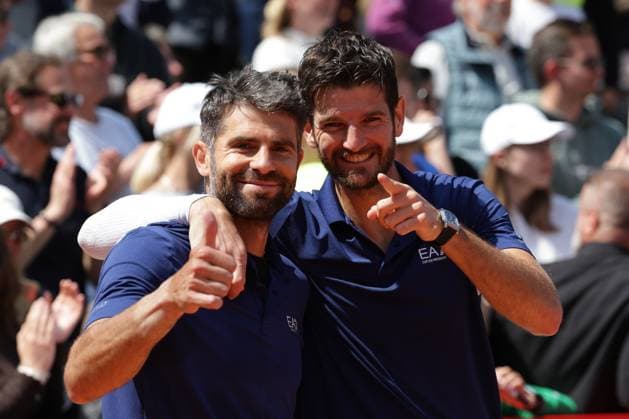 GER, Hamburg, xFSx , ATP, Tennis Herren 500 , Herren Tennistunier Bitpanda Hamburg Open 2025, Finale ,Herren Doppel , 24.05.2025 Simone Bolelli (ITA) , Andrea Vavassori (ITA) freuen sich nach dem Sieg im Herren Doppel in Hamburg Copyright: HMBxMedia FernandoxSoares