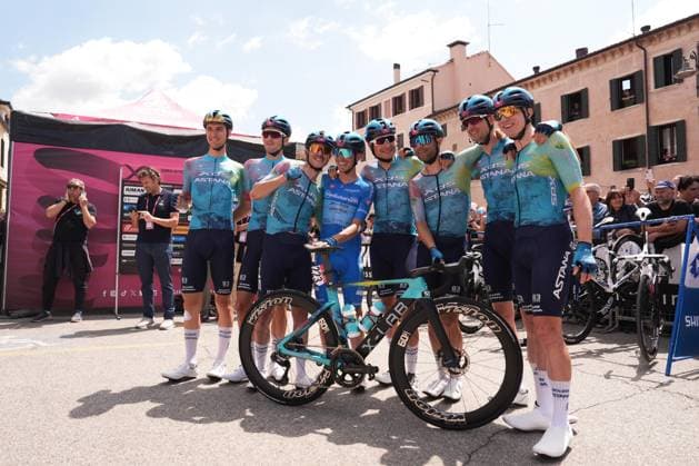 Xds Astana Team during the stage 14 of the Giro d™Italia from Treviso to Nova Gorica Gorizia, Italy - Saturday, May 24, 2025. - cycling.  Copyright: xMassimoxPaolone LaPressex