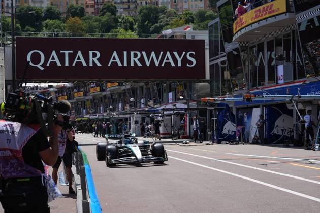 23.05.2025, Circuit de Monaco, Monte Carlo, Formel 1 Grand Prix Monaco 2025 ,im Bild George Russell (GBR), Mercedes-AMG Petronas Formula One Team (Photo by Hasan Bratic DeFodi Images)