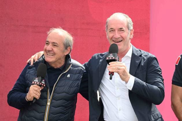 24-05-2025 Giro D italia; Tappa 14 Treviso - Gorizia; Zaia, Luca; Vegni, Mauro; Treviso; 