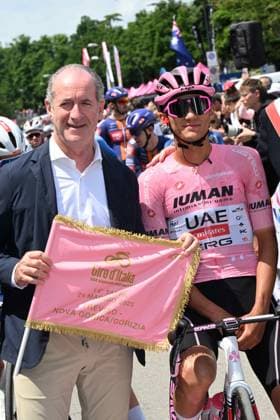 24-05-2025 Giro D italia; Tappa 14 Treviso - Gorizia; 2025, Uae Team Emirates - Xrg; Del Toro Romero, Isaac; Zaia, Luca; Treviso; 