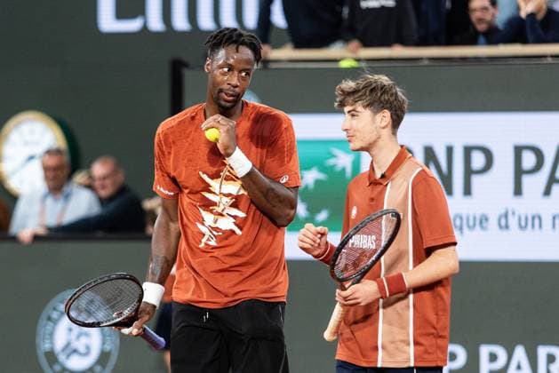 2025 French Open - Yannick Noah Day Gael Monfils training at Yannick Noah Day during the 2025 French Open at Roland Garros on May 24, 2025 in Paris, France. Photo by Nasser Berzane ABACAPRESS.COM Paris France  Copyright: xBerzanexNasser ABACAx