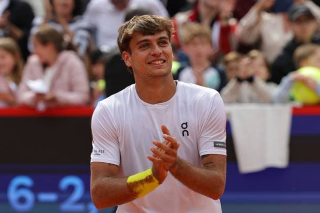 GER, Hamburg, xFSx , ATP, Tennis Herren 500 , Herren Tennistunier Bitpanda Hamburg Open 2025, Finale Herren Einzel , 24.05.2025 Flavio Cobolli (ITA) gewinnt die Bitpanda Hamburg Open 2025 jubelnd, bejubelt, jubelt, jubeln Copyright: HMBxMedia FernandoxSoares