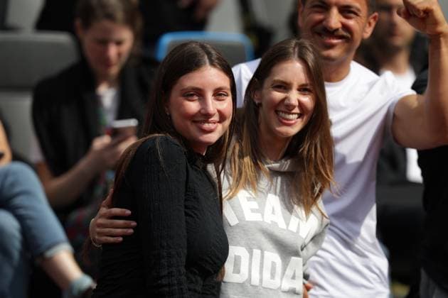 GER, Hamburg, xFSx , ATP, Tennis Herren 500 , Herren Tennistunier Bitpanda Hamburg Open 2025, Finale Herren Einzel , 24.05.2025 Matilde Galli die Freundin von Flavio Cobolli (ITA) mit freundin Copyright: HMBxMedia FernandoxSoares