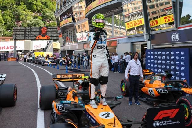 Winner des Qualifying, Lando Norris (McLaren Formula 1 Team), Pole-Position, Qualifying, Grosser Preis von Monaco, Motorsport, Herren, Formel 1, 24.05.2025 Monte Carlo Monaco MCO