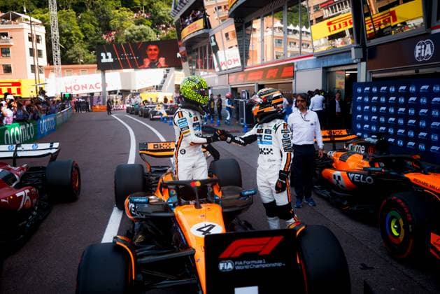 Formula 1 TAG Heuer Grand Prix de Monaco 2025 Alexis Perrin OVERTAKE MAXPPP - 24 05 2025 04 NORRIS Lando (gbr), McLaren F1 Team, action during the Formula 1 TAG Heuer Grand Prix de Monaco 2025, the 8th round of the 2025 FIA Formula 1 World Championship, WM, Weltmeisterschaft on the Circuit de Monaco from May 22 to 25, 2025, in Monte Carlo, Monaco  Copyright: xOVERTAKE MAXPPPxAlexisxPerrinx OVT202505243087 OVT202505243087