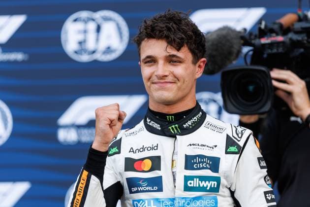 Lando Norris (McLaren Formula 1 Team, 04) gewinnt die Qualifikation und steht auf der Pole Position, Grosser Preis von Monaco, Motorsport, Formel 1, Saison 2025, 24.05.2025 Grosser Preis von Monaco, Motorsport, Formel 1, Saison 2025, 24.05.2025 Copyright: xEibner-Pressefoto AlexanderxNeisx EP_ANS