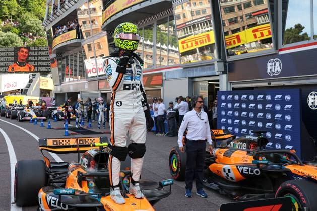 Winner des Qualifying, Lando Norris (McLaren Formula 1 Team), Pole-Position, Qualifying, Grosser Preis von Monaco, Motorsport, Herren, Formel 1, 24.05.2025 Monte Carlo Monaco MCO