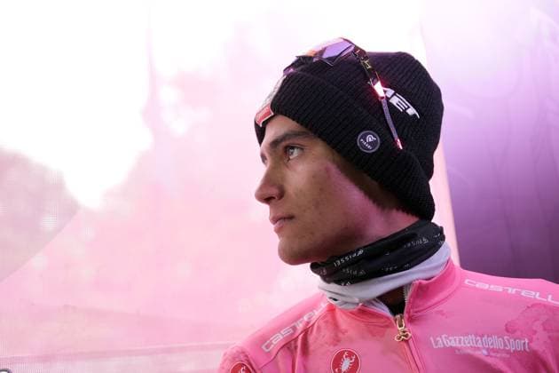 Del Toro Romero Isaac of Uae Team Emirates Xrg, pink jersey, the stage 14 of the Giro d™Italia from Treviso to Nova Gorica Gorizia, Slovenia - Saturday, May 24, 2025. - cycling.  Copyright: xGianxMattiaxD Alberto LaPressex