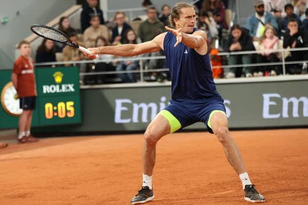 May 24, 2025, Paris, Celestynow, France: ALEXANDER ZVEREV of Germany during practice session before French Open 2025 at Roland Garros in Paris. Paris France - ZUMAc278 20250524_zsp_c278_051 Copyright: xMarcinxCholewinskix