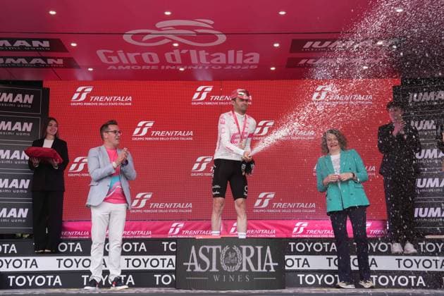 Asgreen Kasper of Ef Education - Easypost, stage winner, during the stage 14 of the Giro d™Italia from Treviso to Nova Gorica Gorizia, Slovenia - Saturday, May 24, 2025. - cycling.  Copyright: xMassimoxPaolone LaPressex