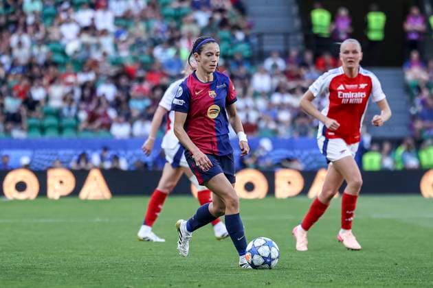 Lisbon, Portugal, May 24th, 2025: Aitana Bonmati (14 FC Barcelona, Barca in action during the UEFA Womens Champions League game between Arsenal FC vs FC Barcelona Estadio Jose Alvalade, Lisbon on May 24th 2025 (Joao Bravo SPP) Copyright: xJoaoxBravoxx xSPPx spp-en-JoBr-JBF-6563