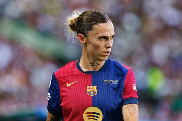 Maria Leon seen during UEFA Womens Champions League 2025 final game between Arsenal FC and FC Barcelona, Barca at Estadio Jose Alvalade (Maciej Rogowski) Lisbon Estadio Jose Alvalade Portugal Copyright: xMaciejxRogowskix finalarsenalbarcelona2425-13