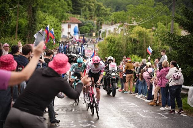 Denmark s Kasper Asgreen pedals in action during the stage 14 of the Giro dÕItalia from Treviso to Nova Gorica Gorizia, Italy and Slovenia- Saturday, May 24, 2025. - cycling.  Copyright: xMarcoxAlpozzi LaPressex