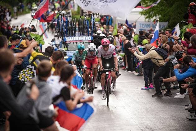 Denmark s Kasper Asgreen pedals in action during the stage 14 of the Giro dÕItalia from Treviso to Nova Gorica Gorizia, Italy and Slovenia- Saturday, May 24, 2025. - cycling.  Copyright: xMarcoxAlpozzi LaPressex
