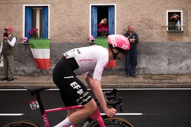 Denmark s Kasper Asgreen pedals in action during the stage 14 of the Giro dÕItalia from Treviso to Nova Gorica Gorizia, Italy and Slovenia- Saturday, May 24, 2025. - cycling.  Copyright: xMarcoxAlpozzi LaPressex