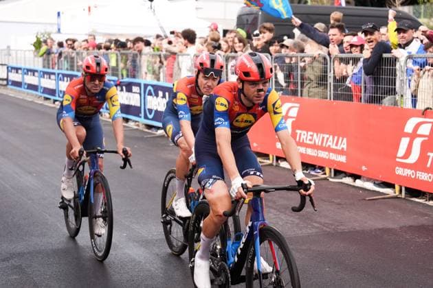 Ciccone Giulio of Lidl-Trek during the stage 14 of the Giro d™Italia from Treviso to Nova Gorica Gorizia, Italy and Slovenia- Saturday, May 24, 2025. - cycling.  Copyright: xMassimoxPaolone LaPressex
