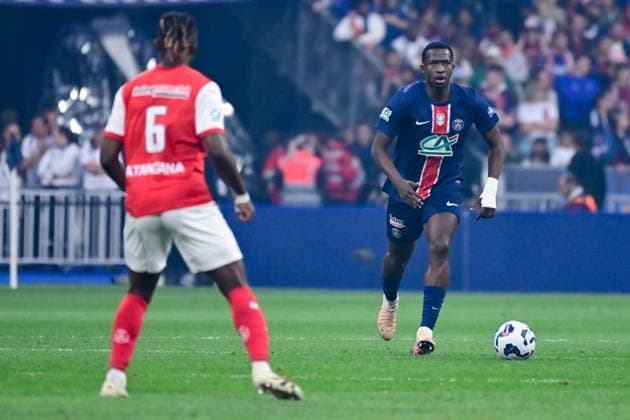 FOOTBALL : PSG vs Reims - Finale Coupe de France - 24 05 2025 William Joel Tenorio Pacho ( 51 - PSG ) during the French Cup Final match between Paris Saint Germain and Stade de Reims at Stade de France on May 24 , 2025 in Saint Denis, France. ( Photo by Dante Badano PsnewZ ) - Saint DenisFrance  Copyright: xx