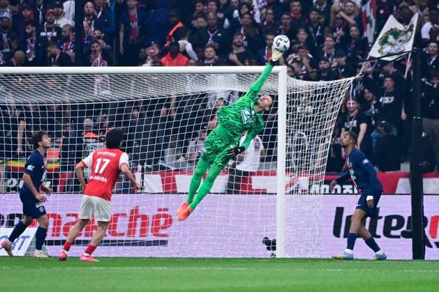 FOOTBALL : PSG vs Reims - Finale Coupe de France - 24 05 2025 Matvey Safonov ( 39 - PSG ) during the French Cup Final match between Paris Saint Germain and Stade de Reims at Stade de France on May 24 , 2025 in Saint Denis, France. ( Photo by Dante Badano PsnewZ ) - Saint DenisFrance  Copyright: xx