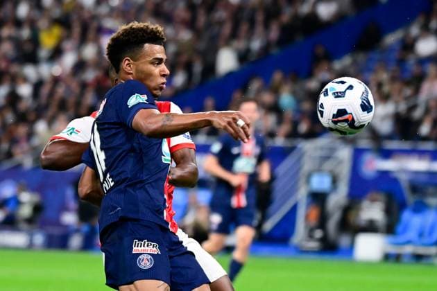 FOOTBALL : PSG vs Reims - Finale Coupe de France - 24 05 2025 Desire Doue ( 14 - PSG ) during the French Cup Final match between Paris Saint Germain and Stade de Reims at Stade de France on May 24 , 2025 in Saint Denis, France. ( Photo by Dante Badano PsnewZ ) - Saint DenisFrance  Copyright: xx