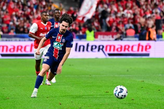 FOOTBALL : PSG vs Reims - Finale Coupe de France - 24 05 2025 Vitinha Vitor Machado ( 17 - PSG ) during the French Cup Final match between Paris Saint Germain and Stade de Reims at Stade de France on May 24 , 2025 in Saint Denis, France. ( Photo by Dante Badano PsnewZ ) - Saint DenisFrance  Copyright: xx