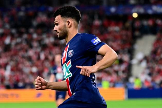 FOOTBALL : PSG vs Reims - Finale Coupe de France - 24 05 2025 Goncalo Ramos ( 9 - PSG ) during the French Cup Final match between Paris Saint Germain and Stade de Reims at Stade de France on May 24 , 2025 in Saint Denis, France. ( Photo by Dante Badano PsnewZ ) - Saint DenisFrance  Copyright: xx