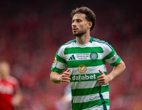 24th May 2025; Hampden Park, Glasgow, Scotland: Scottish Cup Football Final, Aberdeen versus Celtic; Nicolas Kuhn of Celtic  ActionPlus12793281 VagelisxGeorgariou Content restricted for UK based newspaper