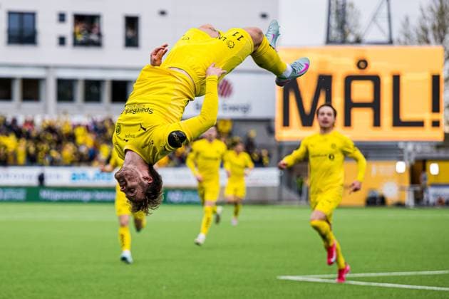Sport Themen der Woche KW21 Sport Bilder des Tages 250524 Ole Didrik Blomberg of Bodo Glimt celebrates after scoring the 2-0 goal during the Eliteserien match between Bodo Glimt and Rosenborg on May 24, 2025 in Bodo. Photo: Marius Simensen BILDBYRAN COP 238 bbeng bodo glimt eliteserien football fotball fotboll jubel rosenborg soccer *** 250524 Ole Didrik Blomberg of Bodo Glimt celebrates after scoring the 2 0 goal during the Eliteserien match between Bodo Glimt and Rosenborg on May 24, 2025 in Bodo Photo Marius Simensen BILDBYRAN COP 238 bbeng bodo glimt eliteserien football fotball fotboll jubel rosenborg soccer  Copyright: MARIUSxSIMENSEN BB250524BB828