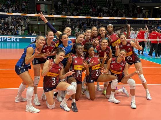 Italy Team during the match Italy vs Turkey at Pala Panini Modena 24may2025 , AIA AeQuilibrium Cup Women Elite.  Copyright: xDuilioxDellaxLibera IPAxSportx xipa-agency.netx xx IPA_58197638 IPA_Agency_IPA58197638