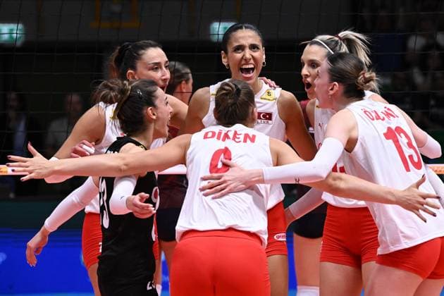 Players of Turkey during the match Italy vs Turkey at Pala Panini Modena 24may2025 , AIA AeQuilibrium Cup Women Elite.  Copyright: xDuilioxDellaxLibera IPAxSportx xipa-agency.netx xx IPA_58200486 IPA_Agency_IPA58200486