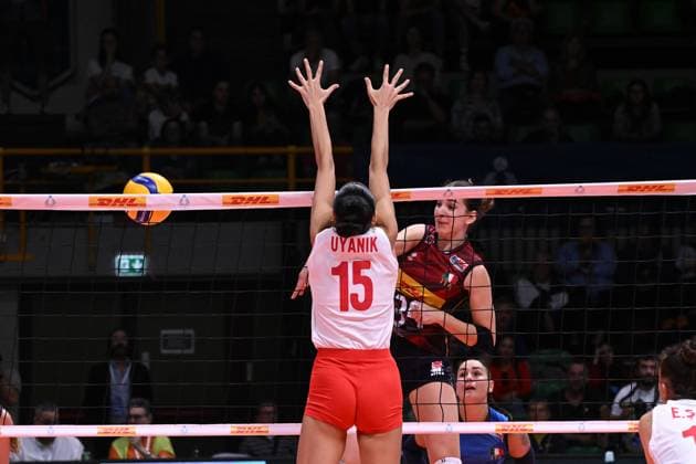 Matile Munarini ( Italy ) during the match Italy vs Turkey at Pala Panini Modena 24may2025 , AIA AeQuilibrium Cup Women Elite.  Copyright: xDuilioxDellaxLibera IPAxSportx xipa-agency.netx xx IPA_58200494 IPA_Agency_IPA58200494