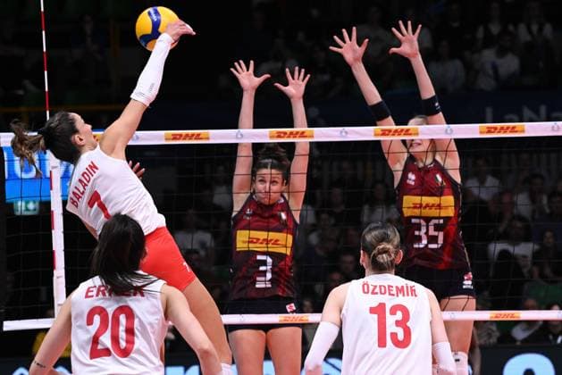 Hande Baladin ( Turkey ) during the match Italy vs Turkey at Pala Panini Modena 24may2025 , AIA AeQuilibrium Cup Women Elite.  Copyright: xDuilioxDellaxLibera IPAxSportx xipa-agency.netx xx IPA_58200514 IPA_Agency_IPA58200514
