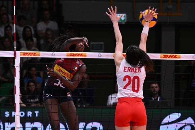 Adhuoljok John Majak Malual ( Italy ) during the match Italy vs Turkey at Pala Panini Modena 24may2025 , AIA AeQuilibrium Cup Women Elite.  Copyright: xDuilioxDellaxLibera IPAxSportx xipa-agency.netx xx IPA_58200565 IPA_Agency_IPA58200565