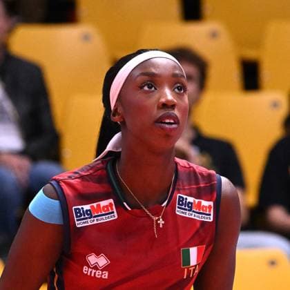 Adhuoljok John Majak Malual ( Italy ) during the match Italy vs Turkey at Pala Panini Modena 24may2025 , AIA AeQuilibrium Cup Women Elite.  Copyright: xDuilioxDellaxLibera IPAxSportx xipa-agency.netx xx IPA_58200673 IPA_Agency_IPA58200673