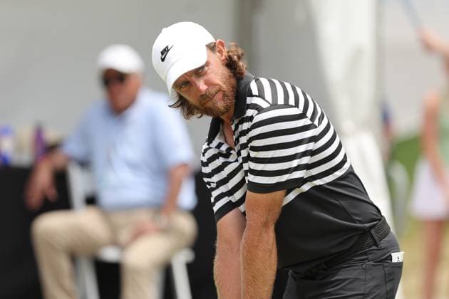 May 24, 2025: Tommy Fleetwood readies for his tee shot on the 10th hole during the third round of the Charles Schwab Challenge golf tournament at Colonial Country Club in Fort Worth, TX. Cal Media Fort Worth United States of America - ZUMAc04_ 20250524_zma_c04_338 Copyright: xGrayxSiegelx