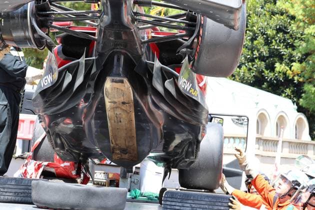 24.05.2025, Circuit de Monaco, Monte Carlo, Formel 1 Grand Prix Monaco 2025 ,im Bild Unfall von Lewis Hamilton (GBR), Scuderia Ferrari HP (Photo by Hasan Bratic DeFodi Images)