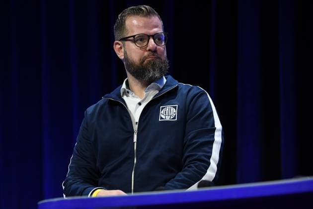 Fußball 2. Bundesliga Mitgliederversammlung des Hertha B.S.C. e. V. am 25.05.2025 in der Messe Berlin in Berlin Fabian Drescher ( Präsident Berlin )