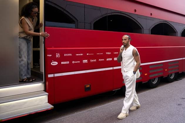 MONACO - Lewis Hamilton (Ferrari) arrives at the Circuit de Monaco prior to the Monaco Grand Prix. ANP SANDER KING xVIxANPxSportx xxANPxIVx 528622336 originalFilename: 528622336.jpg