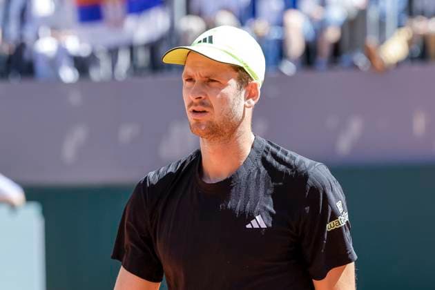 Hubert Hurkacz (POL) , Schweiz, Tennis, Gonet Geneva Open ATP, Tennis Herren 250), Final Einzel,2025, Hubert Hurkacz (POL) vs. Novak Djokovic (SRB), 24.05.2025, Parc des Eaux-Vives, Genf, Schweiz Genf Parc des Eaux-Vives Genf Schweiz Copyright: xGrantxHubbsx