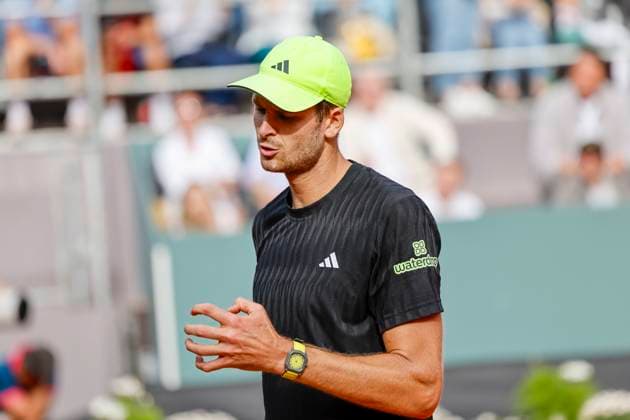 Hubert Hurkacz (POL) , Schweiz, Tennis, Gonet Geneva Open ATP, Tennis Herren 250), Final Doppel,2025, Ariel Behar (URU) Joran Vliegen (BEL) vs. Sadio Doumbia (FRA) Fabien Reboul (FRA), 24.05.2025, Parc des Eaux-Vives, Genf, Schweiz Genf Parc des Eaux-Vives Genf Schweiz Copyright: xGrantxHubbsx