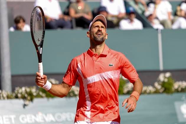 Novak Djokovic (SRB) , Schweiz, Tennis, Gonet Geneva Open ATP, Tennis Herren 250), Final Doppel,2025, Ariel Behar (URU) Joran Vliegen (BEL) vs. Sadio Doumbia (FRA) Fabien Reboul (FRA), 24.05.2025, Parc des Eaux-Vives, Genf, Schweiz Genf Parc des Eaux-Vives Genf Schweiz Copyright: xGrantxHubbsx