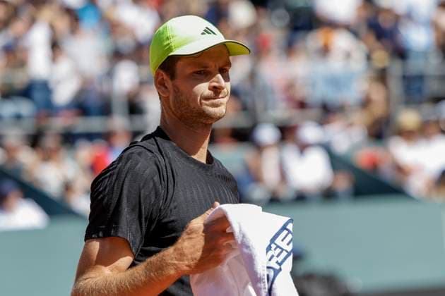 Hubert Hurkacz (POL) , Schweiz, Tennis, Gonet Geneva Open ATP, Tennis Herren 250), Final Doppel,2025, Ariel Behar (URU) Joran Vliegen (BEL) vs. Sadio Doumbia (FRA) Fabien Reboul (FRA), 24.05.2025, Parc des Eaux-Vives, Genf, Schweiz Genf Parc des Eaux-Vives Genf Schweiz Copyright: xGrantxHubbsx