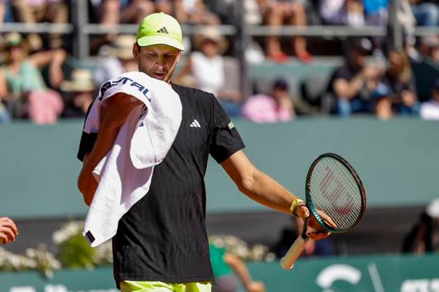 Hubert Hurkacz (POL) , Schweiz, Tennis, Gonet Geneva Open ATP, Tennis Herren 250), Final Doppel,2025, Ariel Behar (URU) Joran Vliegen (BEL) vs. Sadio Doumbia (FRA) Fabien Reboul (FRA), 24.05.2025, Parc des Eaux-Vives, Genf, Schweiz Genf Parc des Eaux-Vives Genf Schweiz Copyright: xGrantxHubbsx