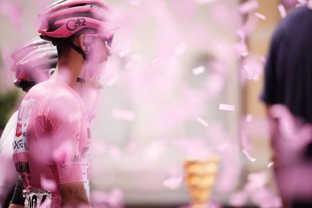 Pink jersey Isaac Del Toro at the stage 15 of the Giro d™Italia from Fiume Veneto to Asiago, Italy - Sunday, May 25, 2025. - cycling.  Copyright: xMarcoxAlpozzi LaPressex