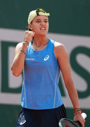 Emiliana Arango (COL) macht die Faust und jubelt, Jubel, Freude, Emotion Tennis - French Open 2025 - Roland Garros - Paris - - France - 25 May 2025. Copyright: xJuergenxHasenkopfx