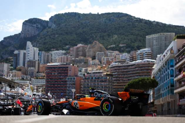 F1 - MONACO GRAND PRIX 2025 04 NORRIS Lando (gbr), McLaren F1 Team MCL39, action during the Formula 1 Tag Heuer Grand Prix de Monaco, 8th round of the 2025 FIA Formula One World Championship, WM, Weltmeisterschaft from May 23 to 25, 2025 on the Circuit de Monaco, in Monte-Carlo, Monaco - Monte-CarloMonaco  Copyright: xDPPIx
