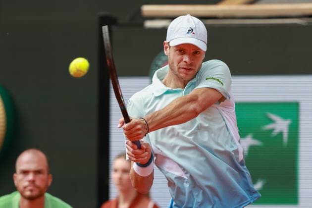 Tennis, French Open, Tag 1 Yannick Hanfmann (GER) Tennis - French Open 2025 - Roland Garros - Paris - - France - 25 May 2025. Copyright: xJuergenxHasenkopfx