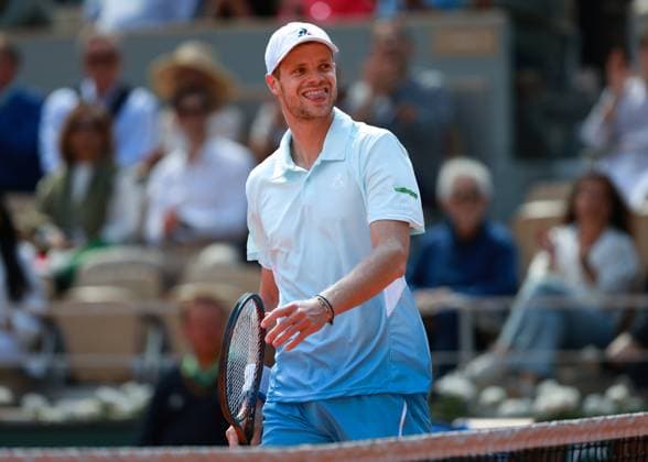 Yannick Hanfmann (GER) lacht und freut sich ueber einen gewonnenen Punkt Tennis - French Open 2025 - Roland Garros - Paris - - France - 25 May 2025. Copyright: xJuergenxHasenkopfx