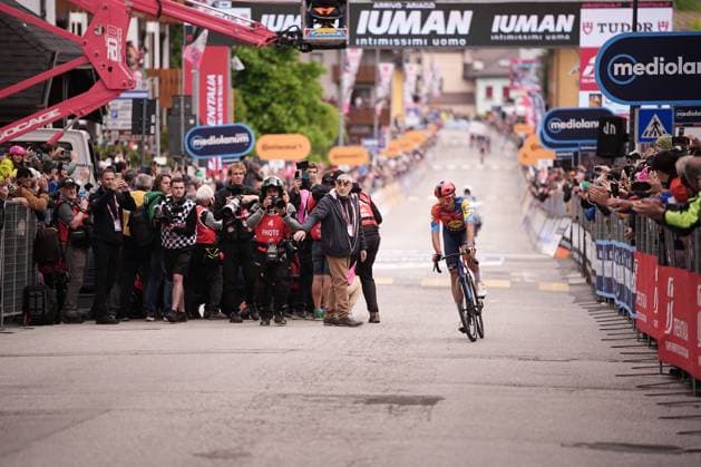 Verona Quintanilla Carlos of Lidl-Trek, stage winner, during the stage 15 of the Giro d™Italia from Fiume Veneto to Asiago, Italy - Sunday, May 25, 2025. - cycling.  Copyright: xMaarcoxAlpozzi LaPressex